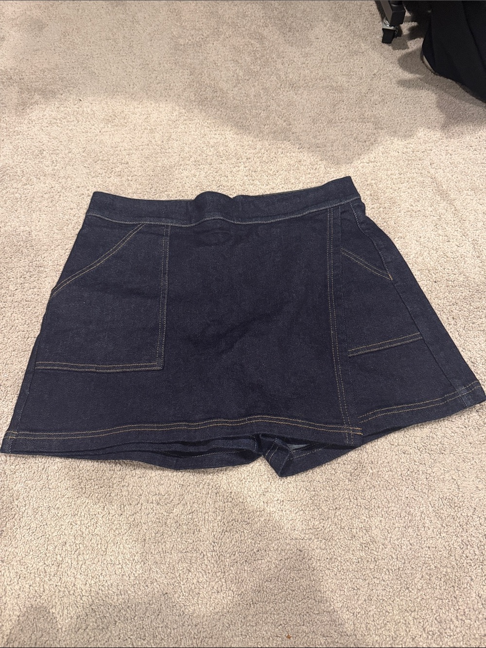 Kut from the Kloth Dark Indigo Denim Short-Skirt Shorts